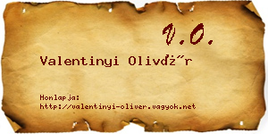 Valentinyi Olivér névjegykártya